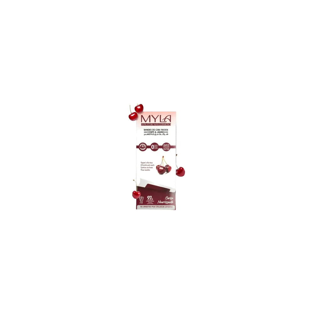 Myla Bands De Cire Froide Cerise Nourrissante