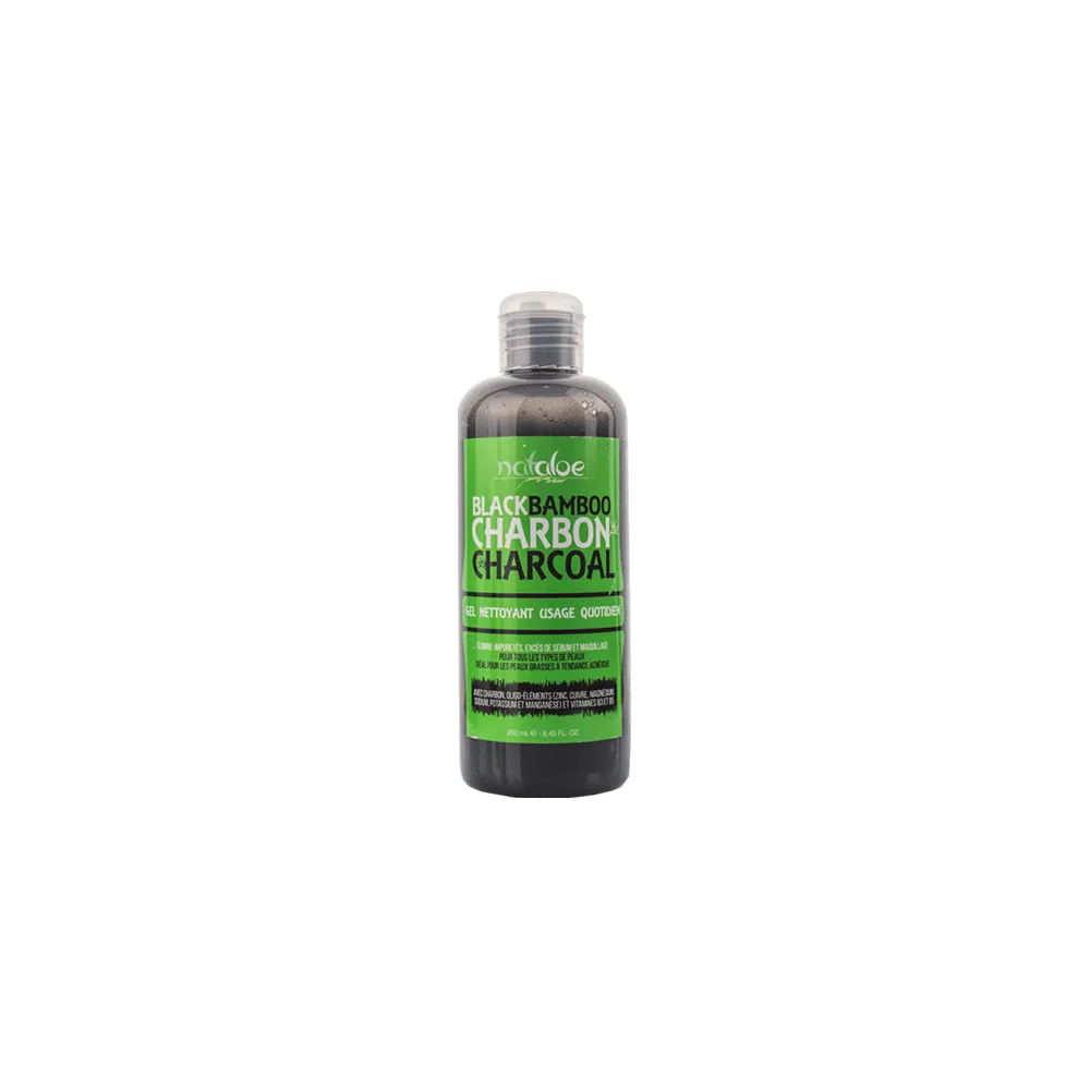 Nataloe Black Bamboo Charbon Gel Nettoyant 250 ml