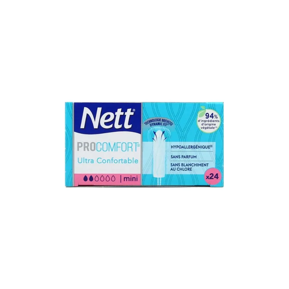 Nett PROCOMFORT Mini Protection Hygiénique boite de 24 Tampons