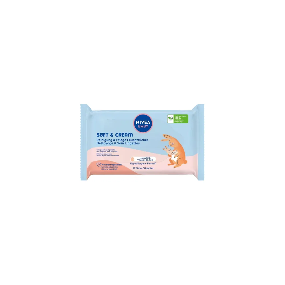 Nivea Baby Lingettes Soft & Cream 57pcs