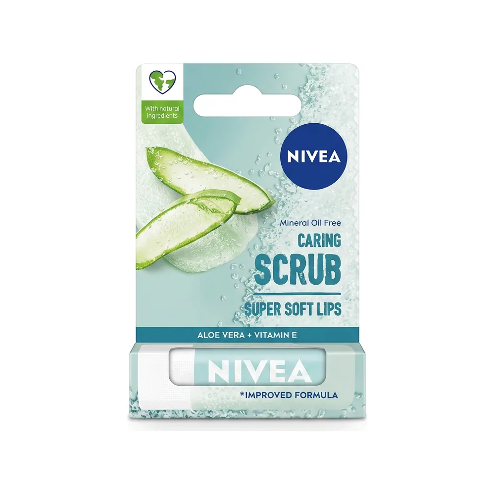 NIVEA – Caring Scrub Super Soft Lips – Exfoliation douce pour des lèvres incroyablement douces