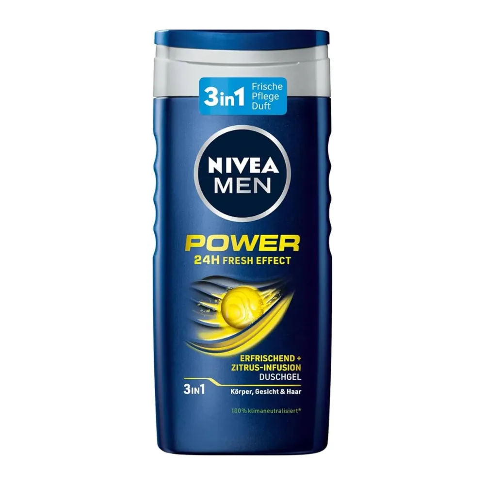 Nivea Men Gel Douche 3En1 250Ml Energy 24H Fresh Effect
