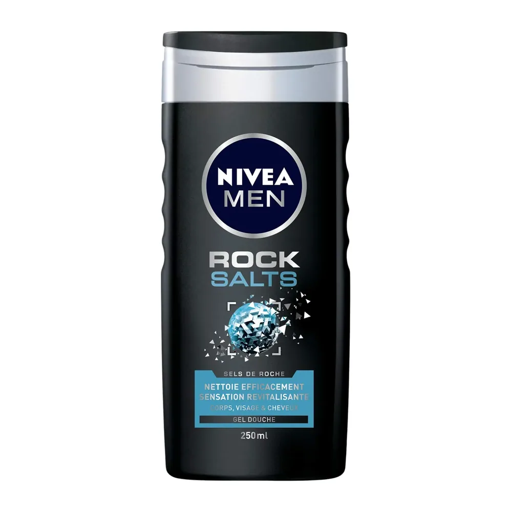Nivea Men Gel Douche 3En1 250Ml Rock Salts