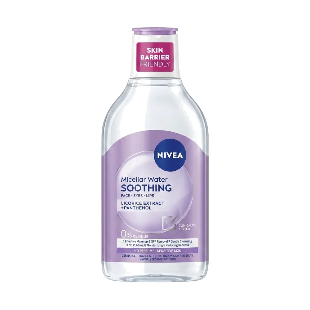NIVEA – Micellar Water SOOTHING – Démaquillage Doux et Apaisant – 400ml