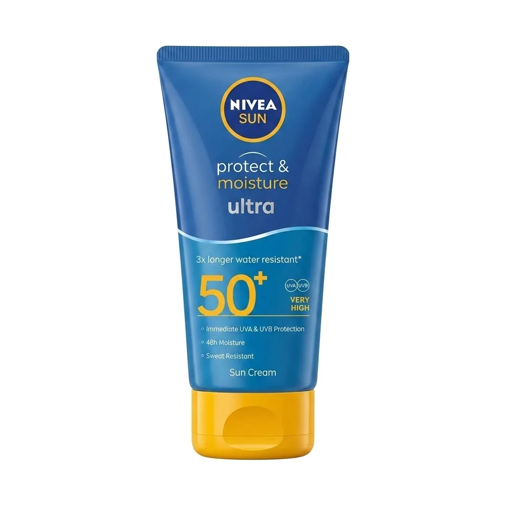 NIVEA SUN – Protect & Moisture Ultra Sun Cream – Protection Solaire Très Haute SPF50+