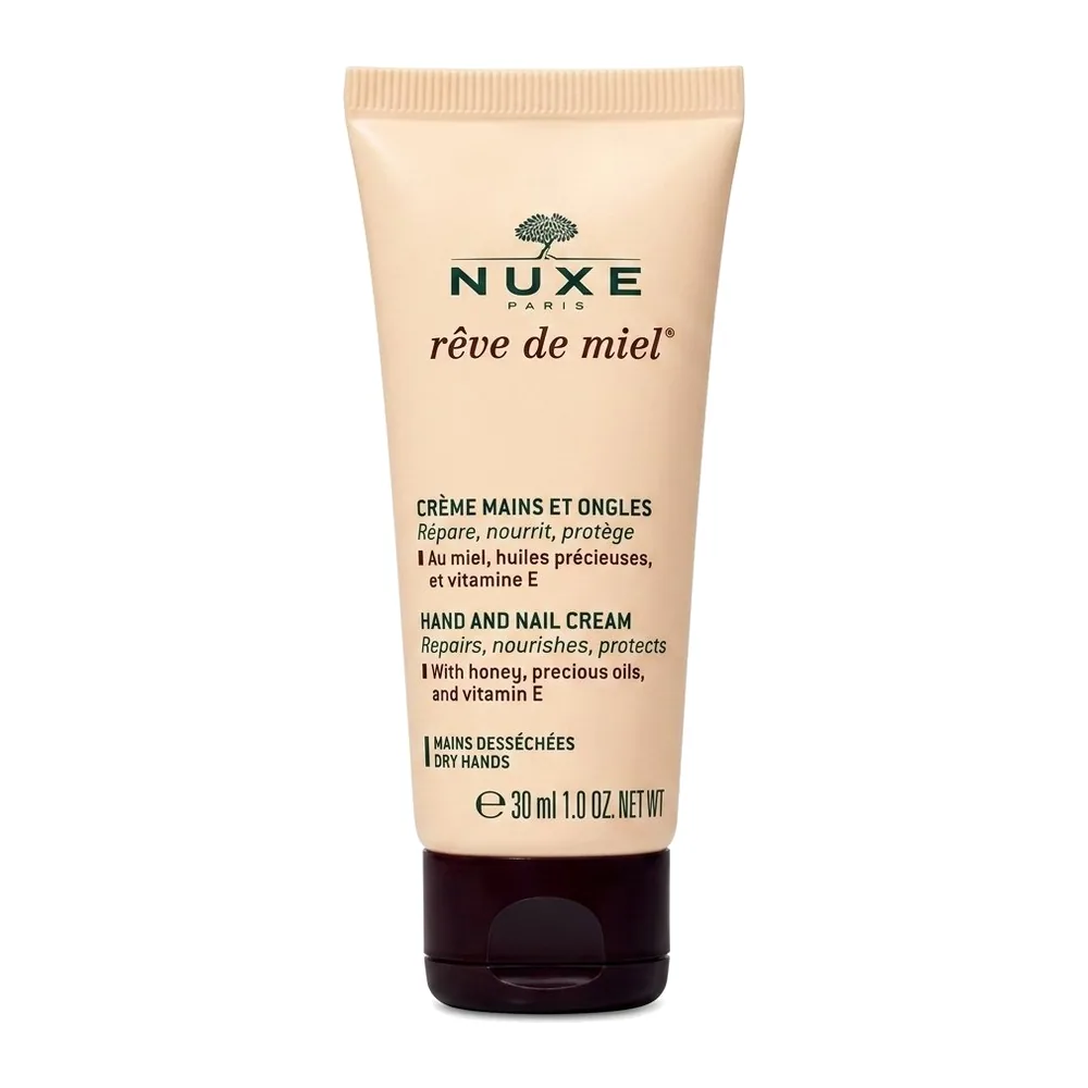 NUXE – Rêve de Miel Crème Mains et Ongles – Réparation et Nutrition Intense – 30 ml