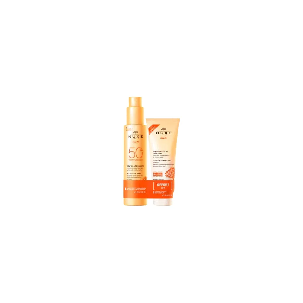 Nuxe Spray Solaire Délicieux 150ml SPF50 + Shampooing Douche après-soleil