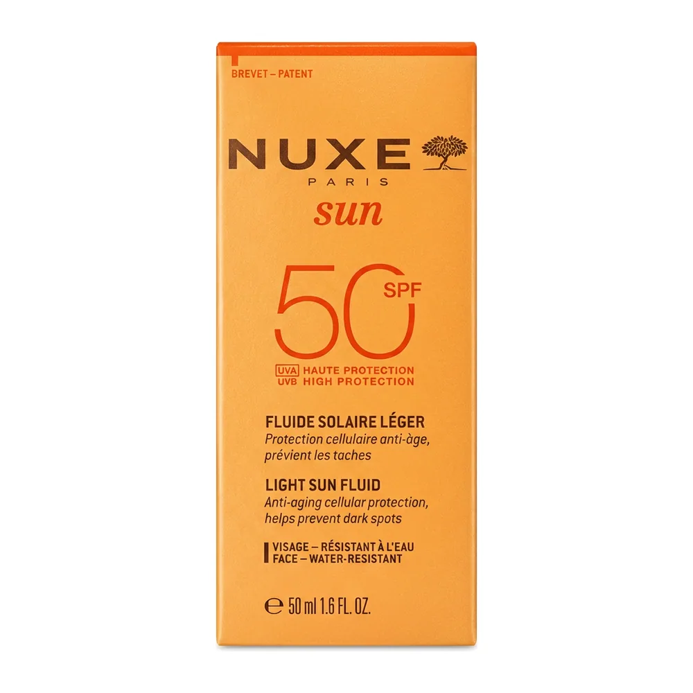 Nuxe – Sun Fluide Solaire Léger SPF 50 – Protection cellulaire anti-âge et anti-taches – 50 ml 1.6 FL. OZ