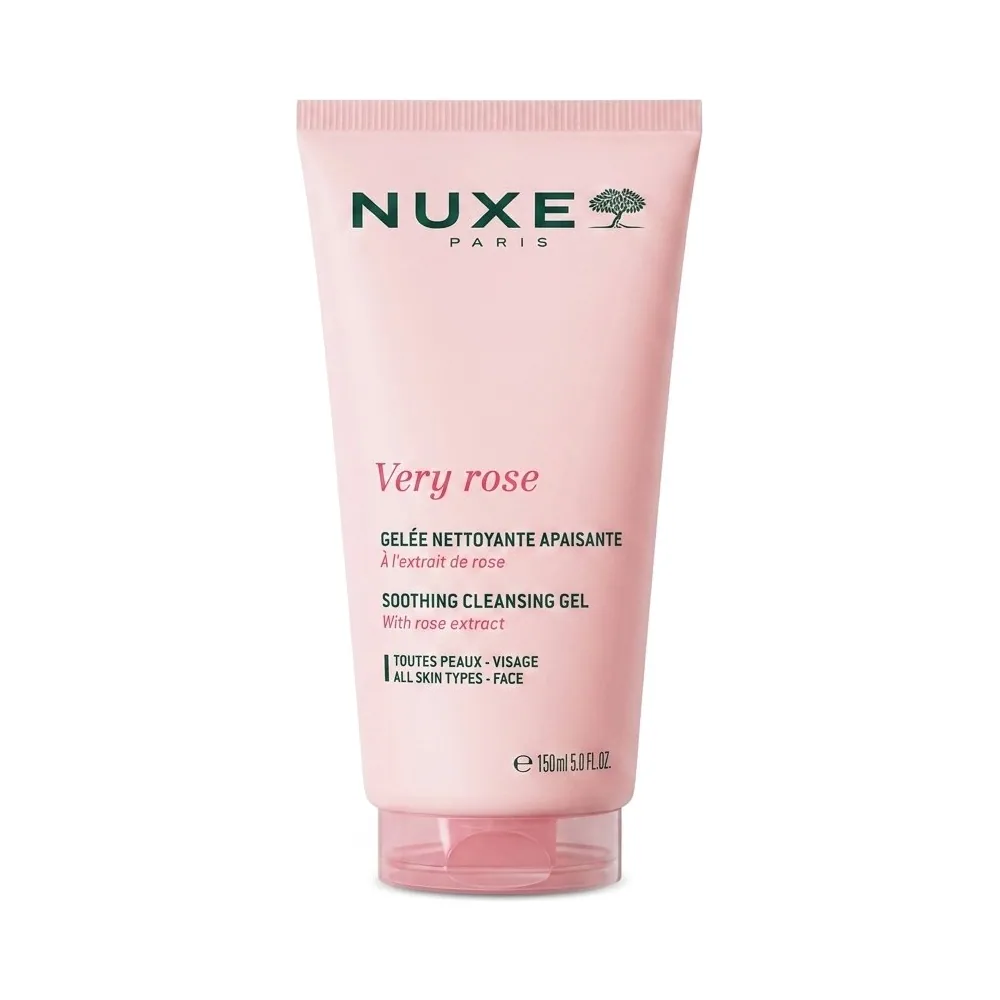 Nuxe VERY ROSE – Gelée Nettoyante Apaisante – Visage – Tous Types de Peaux, 150ml