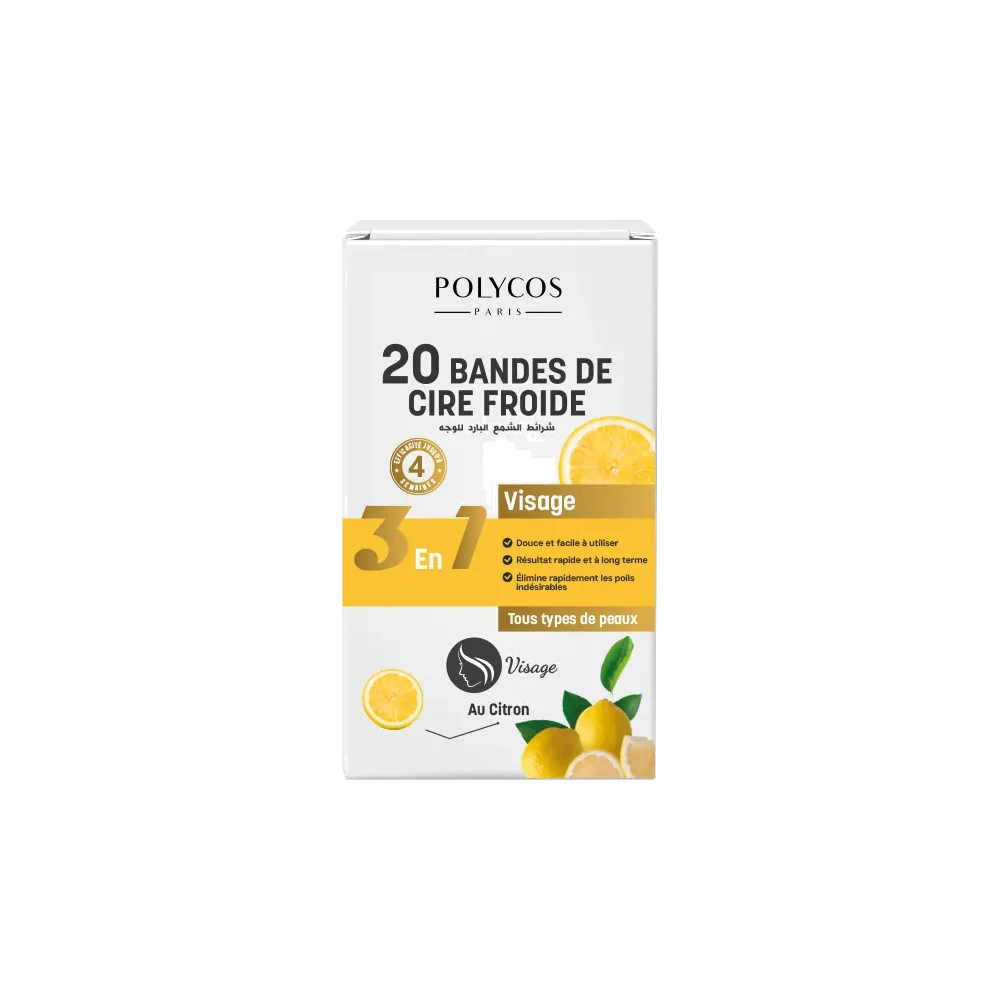 Bande De Cire Froide Au Citron ( Visage )