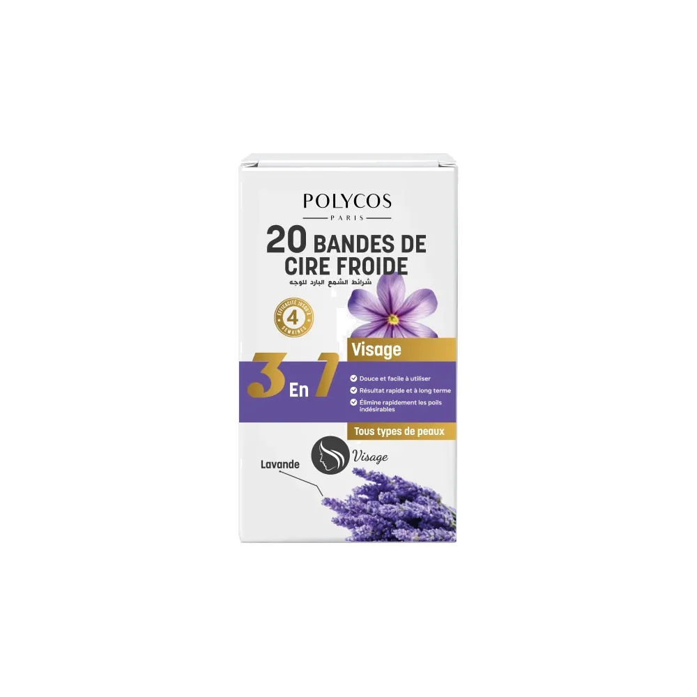 Bande De Cire Froide À La Lavande ( Visage )