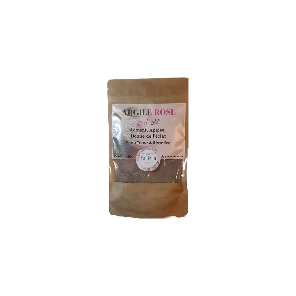 Poudre d’Argile Rose pour peaux ternes réactives YAN et M 150 g