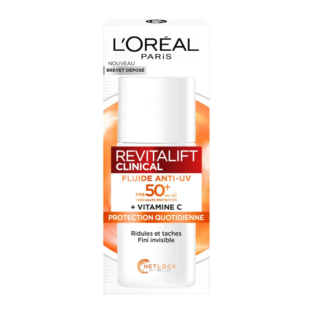 Revitalift Clinical, Fluide Anti-UV FPS 50+ Vitamine C – L’Oréal