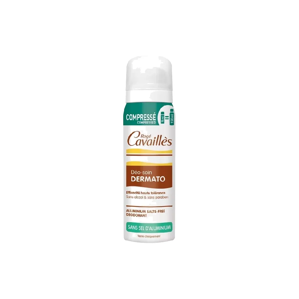 Rogé Cavaillès Déo-soin DERMATO sans alcool sans sel d’aluminium compressé 75 ml