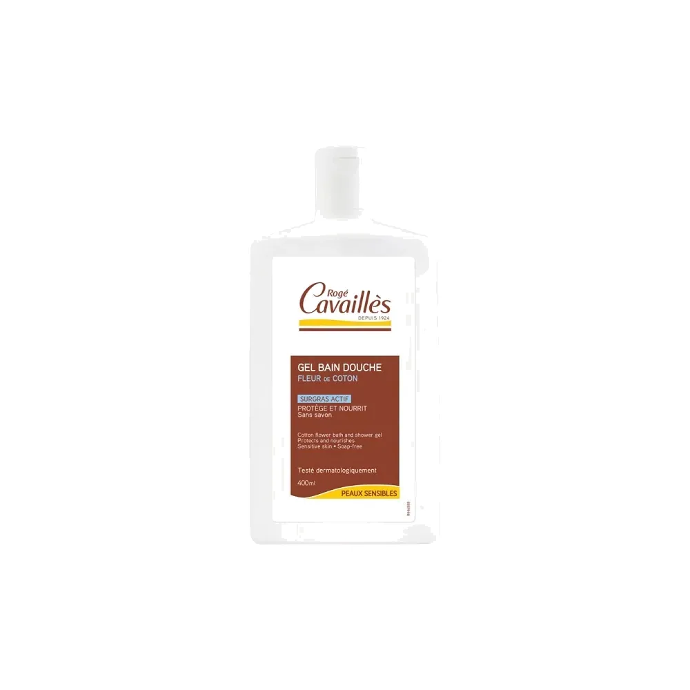 Rogé Cavaillès Gel bain et douche fleur de coton surgras Actif 400 ml