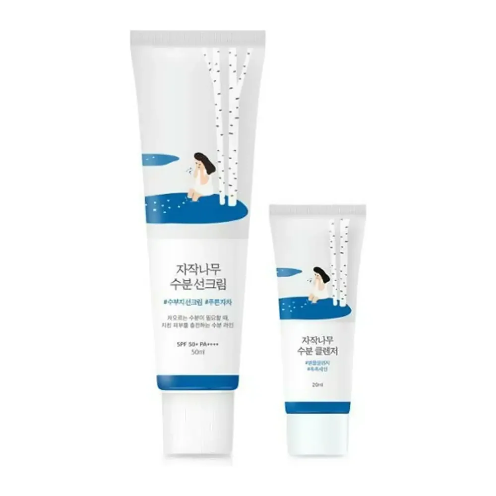 Round Lab Birch Moisturizing Suncreen Set 50ml/20ml