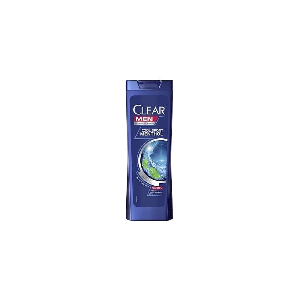 Shampooing Clear Men, Cool Sport Menthol avec menthe rafraîchissante. Antipelliculaire 180ML-360ML
