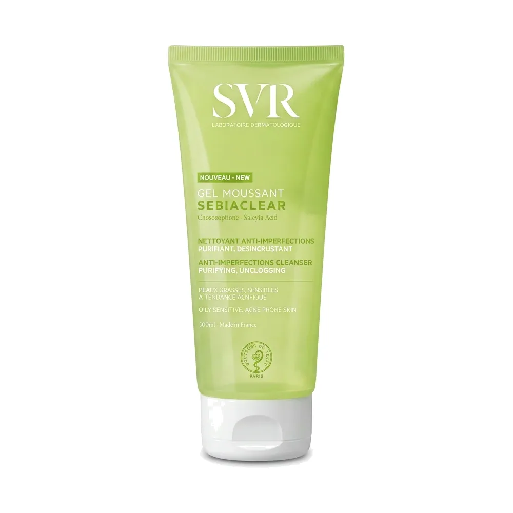 SVR – GEL MOUSSANT SEBIACLEAR – Nettoyant anti-imperfections purifiant désincrustant – 200ml