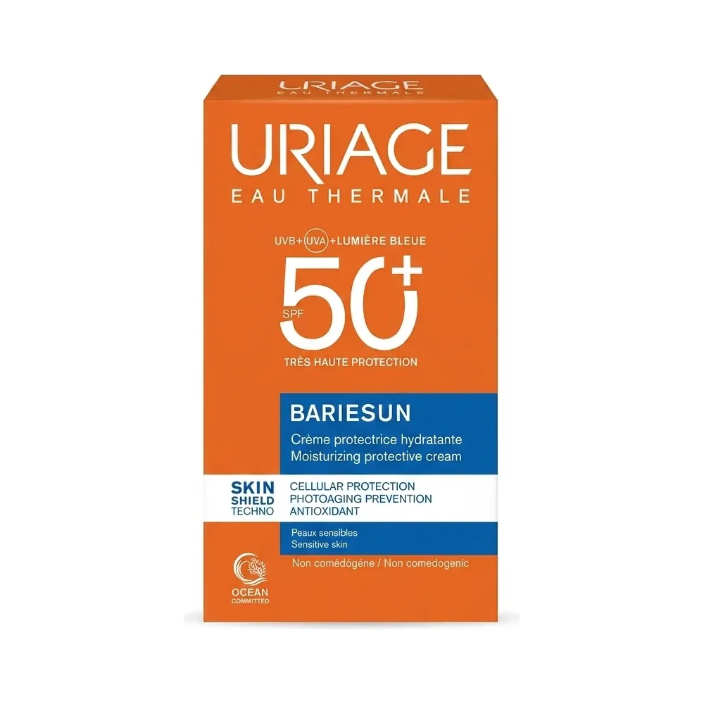 URIAGE – BARIESUN Crème protectrice hydratante – Très haute protection anti-lumière bleue et photo-aging – 50ml