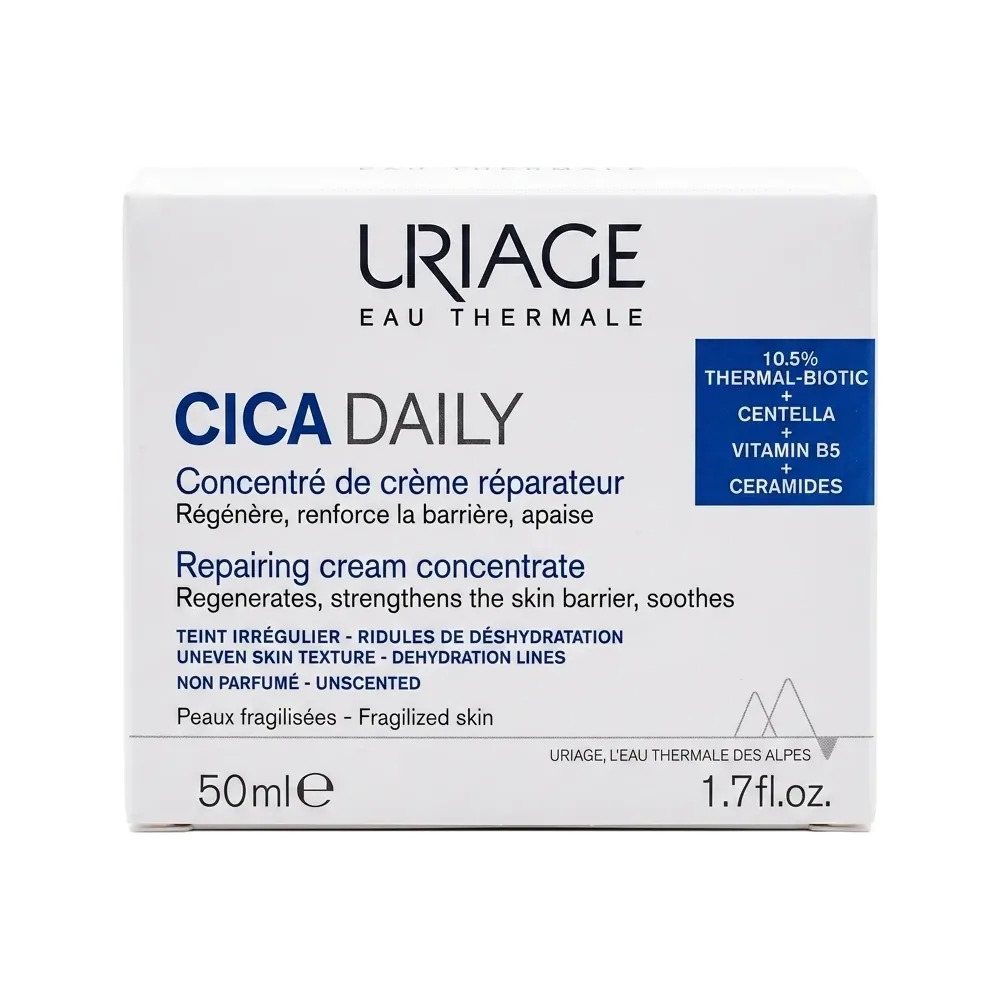 Uriage – Cica Daily Concentré de crème réparateur – Régénère, renforce la barrière, apaise – 50ml