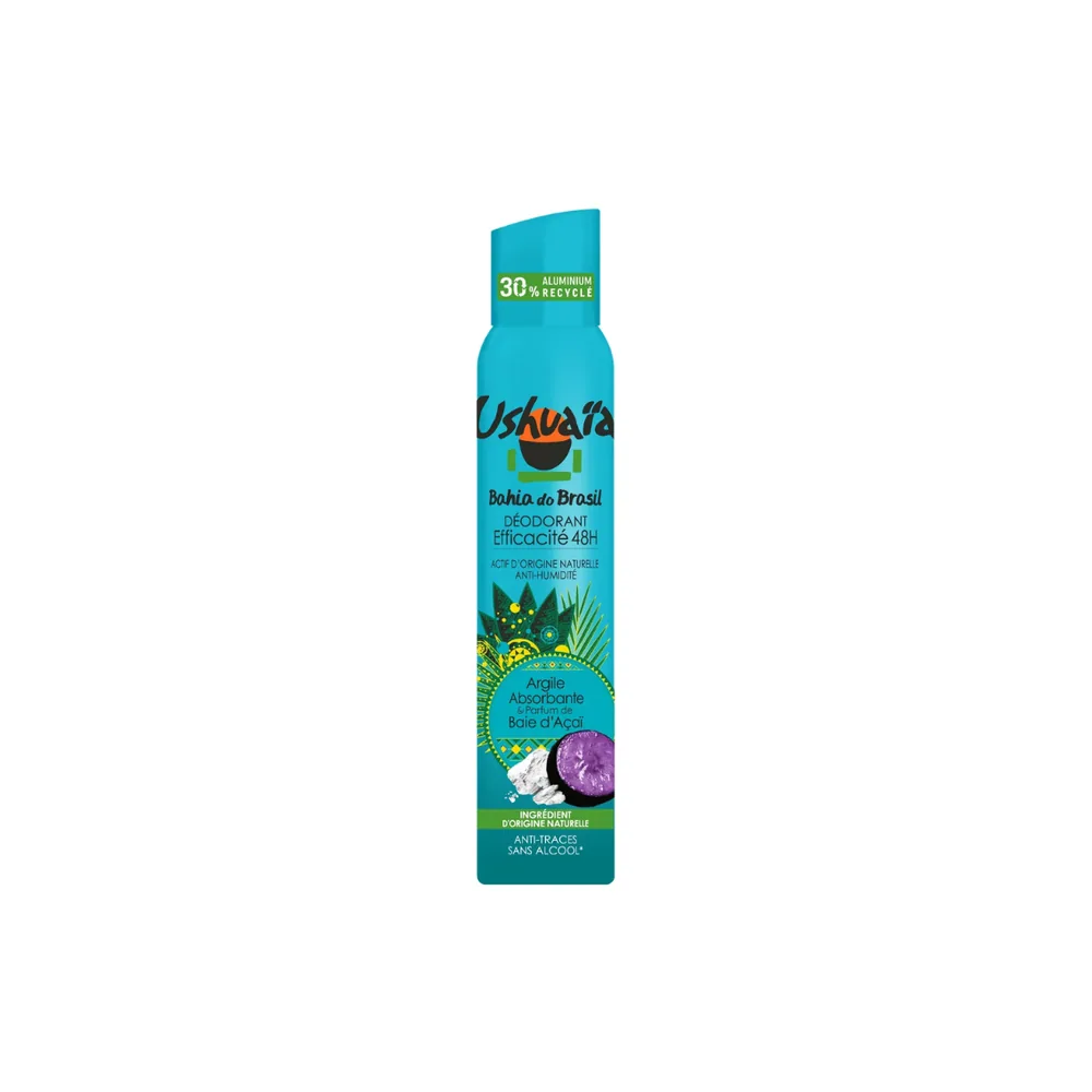 Ushuaia Bahia Do Brasil Argile Absorbante Déodorant Efficacité 48h 200ml