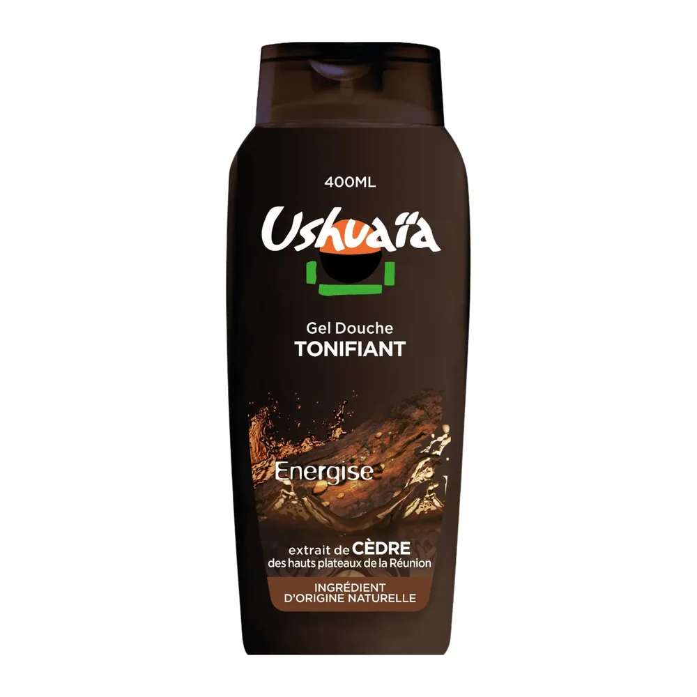 Ushuaia Gel Douche Tonifiant 400Ml Energise Extrait De Cedre Des Hauts Plateaux De La Reunion