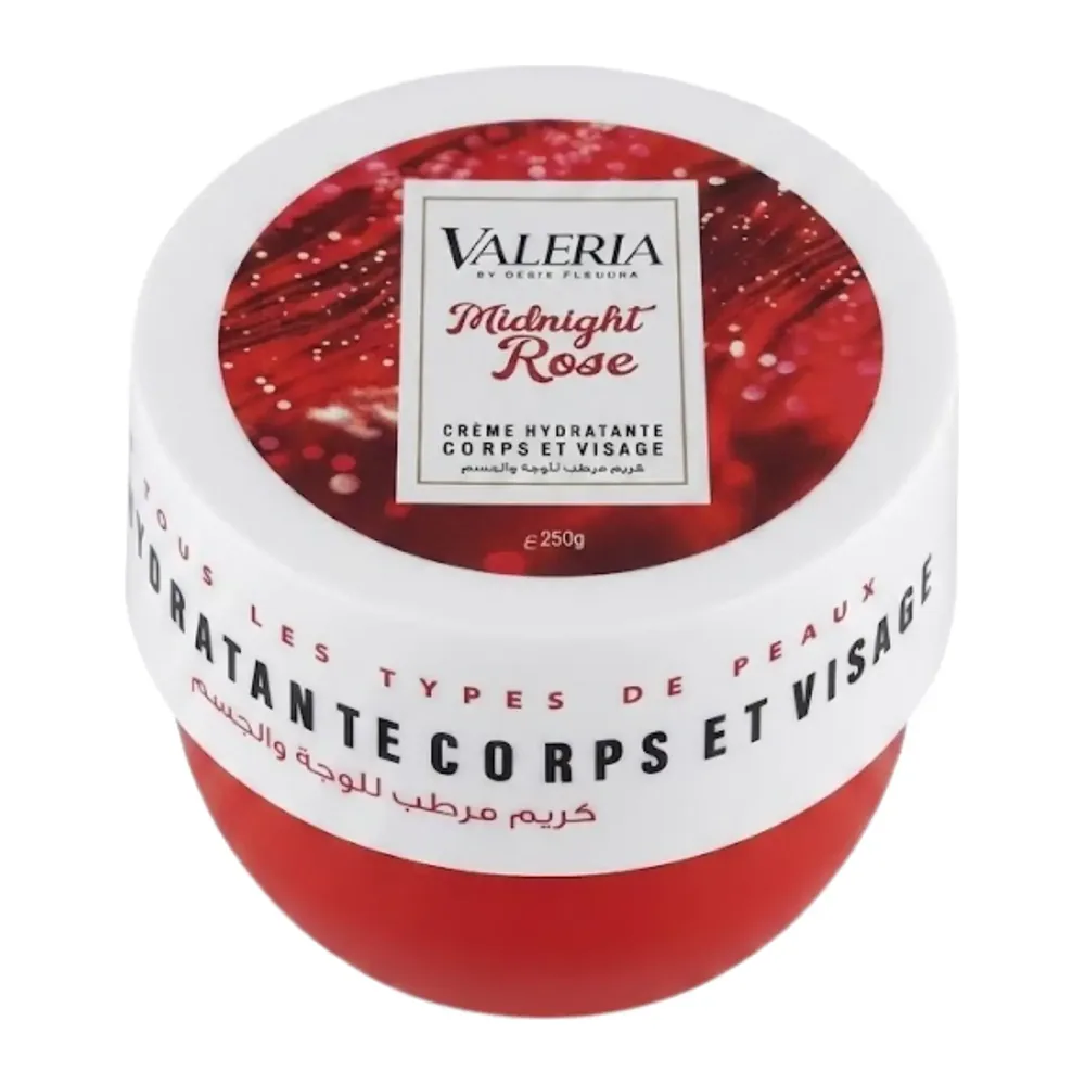 Valeria Creme Hydratante Corps Et Visage 250Ml Midnight Rose