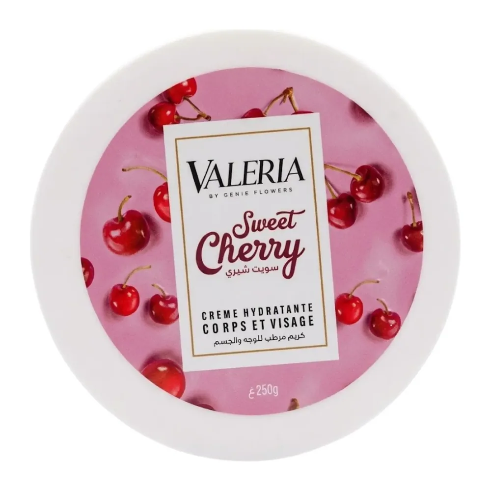 Valeria Creme Hydratante Corps Et Visage 250Ml Sweet Cherry