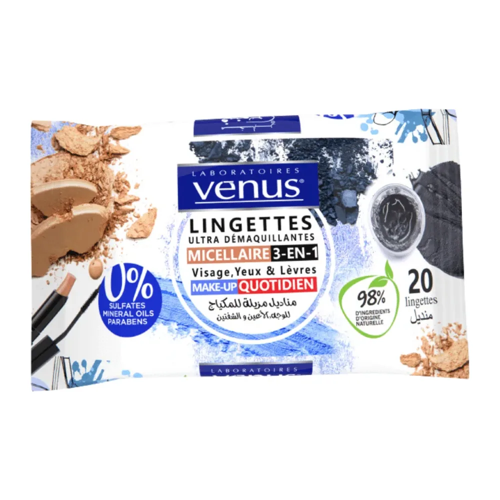 Venus Lingettes Demaq Make Up Quotiqien