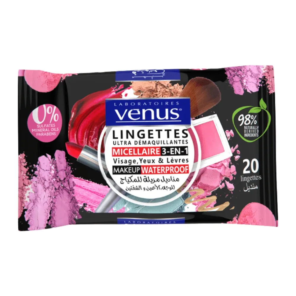 Venus Lingettes Demaq Make Up Waterproof