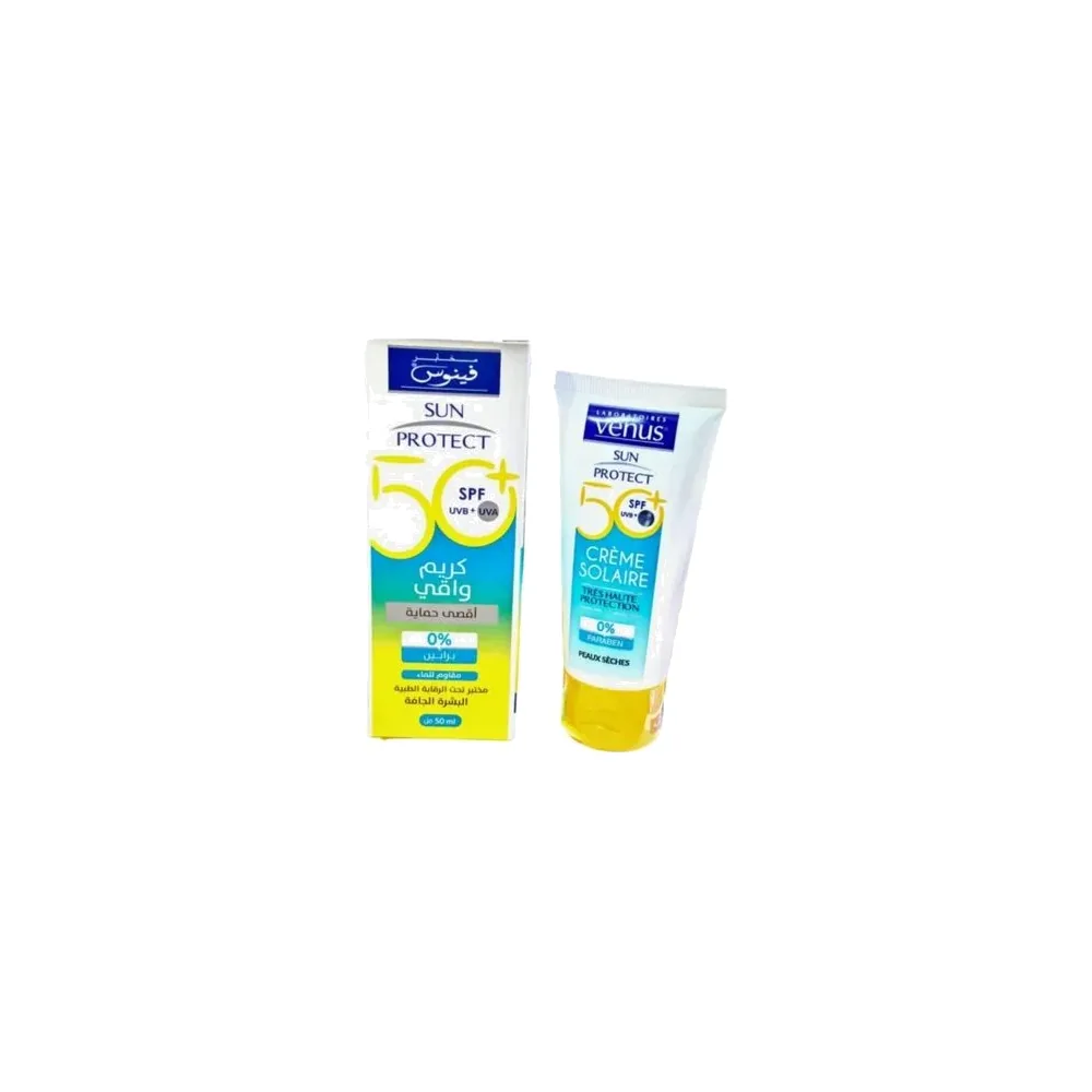 VENUS SUN PROTECT Crème Solaire pour peaux sèches SPF50+ 50ml