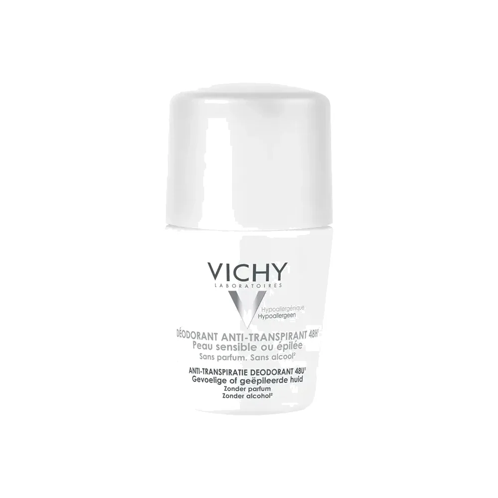 Vichy Déodorant anti-transpirant 48h Peau sensible ou Épilée, 50ml