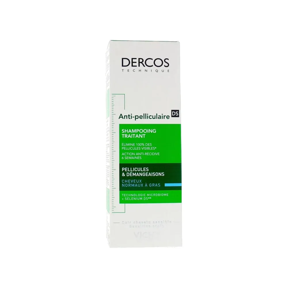 VICHY DERCOS Shampoing Anti-pelliculaire DS- Cheveux Normaux à Gras 200 ml