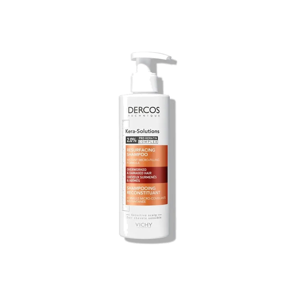 Vichy Dercos Shampooing Reconstituant Kera-Solutions – Cheveux Abîmés