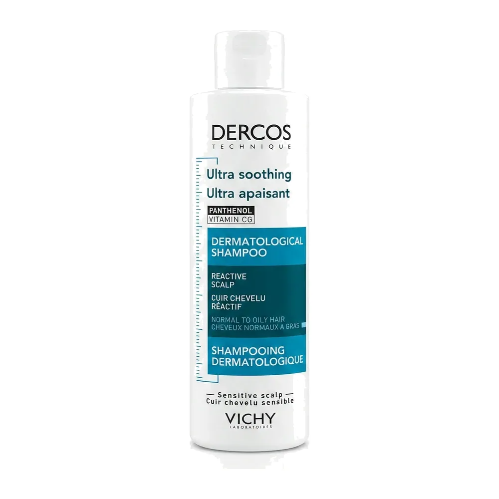 VICHY DERCOS – Dercos Technique Ultra Apaisant Shampooing Dermatologique – Apaise et nettoie le cuir chevelu sensible – 200 ml