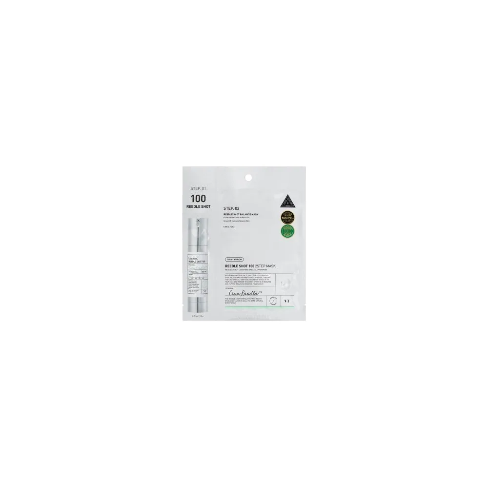 VT Reedle Shot 100 2STEP Mask 1.5g+25g*10ea Masque VT Reedle Shot 100 2ÉTAPES 1,5 g