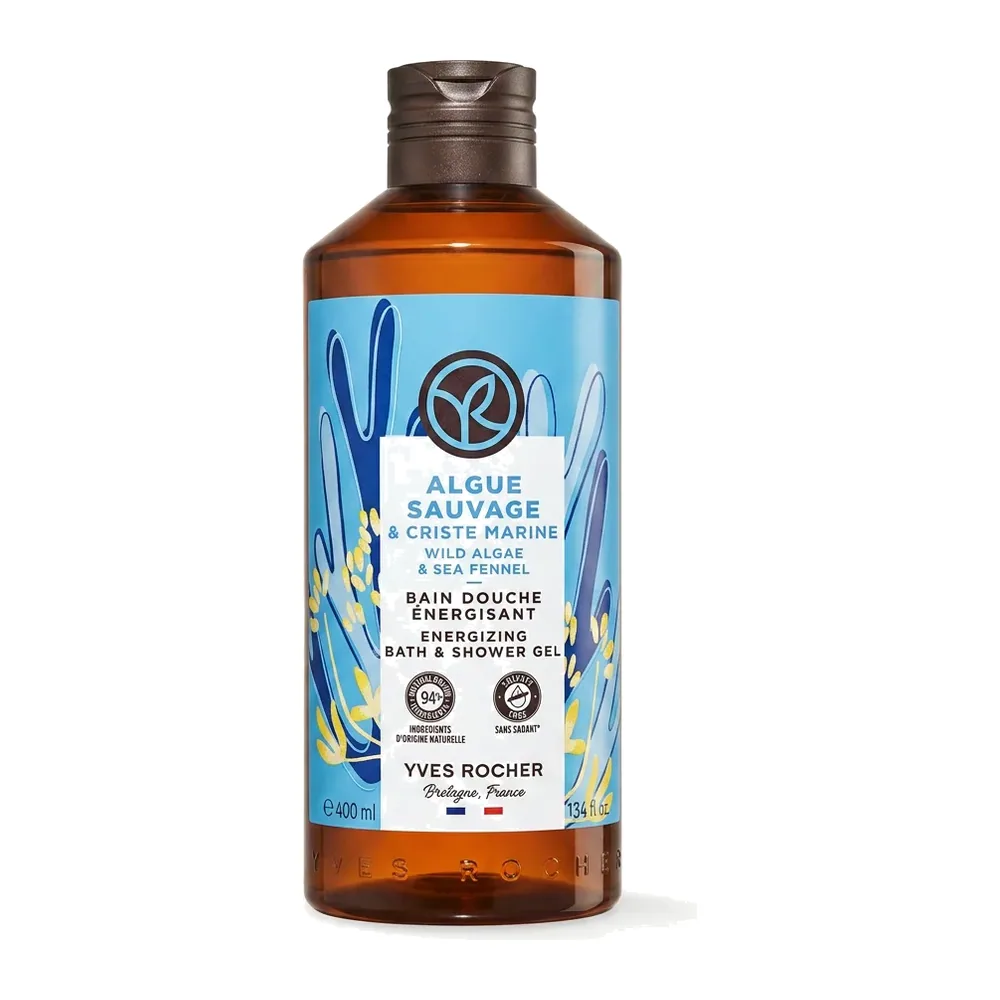 Yves Rocher – Bain Douche Énergisant Algue Sauvage & Criste Marine – Corps & Esprit Revitalisés – 400 ml