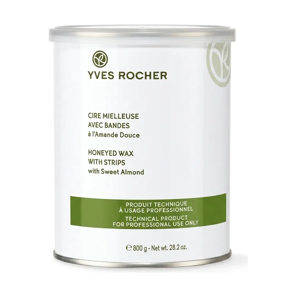 Yves Rocher – Cire Mielleuse à l’Amande Douce avec Bandes – Épilation professionnelle – 800 g