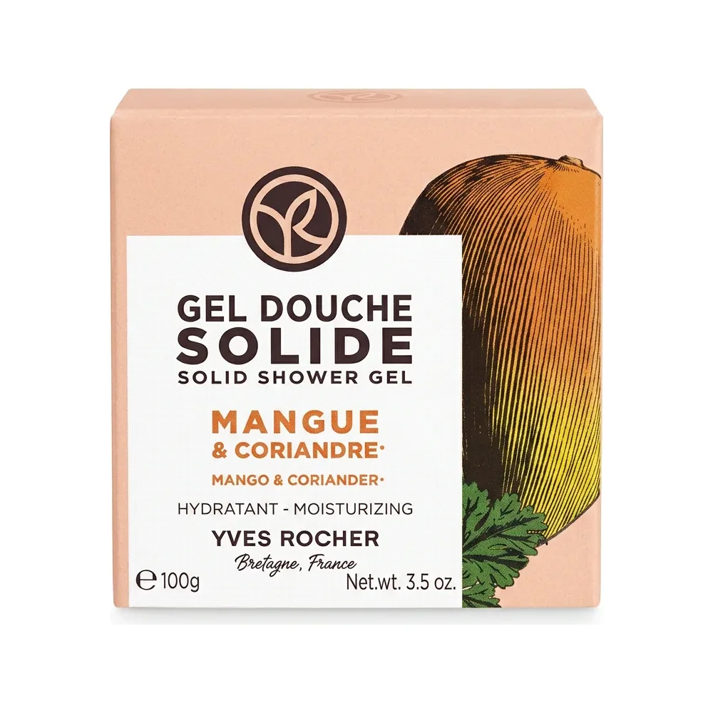 Yves Rocher – Gel Douche Solide Mangue & Coriandre – Hydratant – 100g