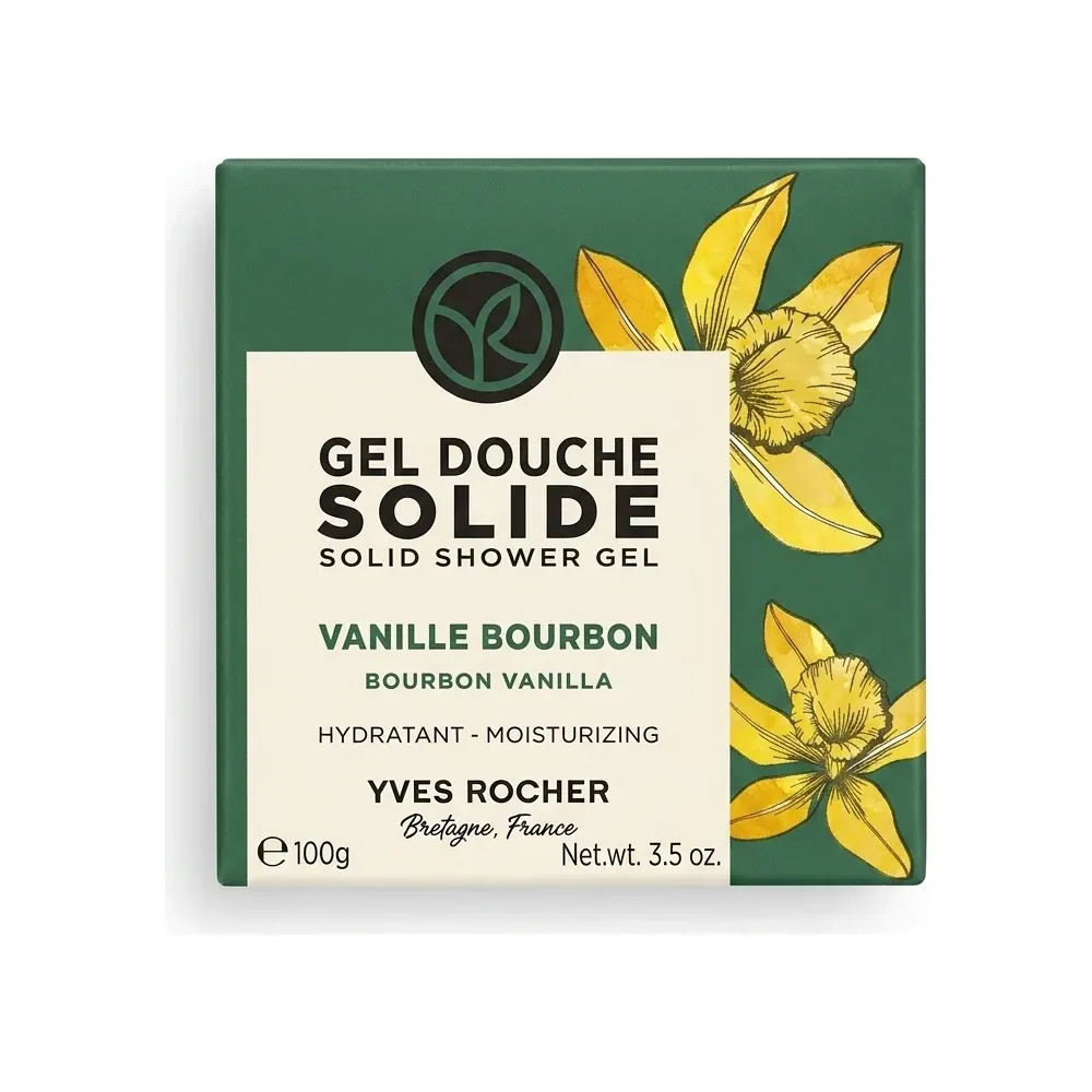 Yves Rocher – Gel Douche Solide Vanille Bourbon – Hydratant – 100g