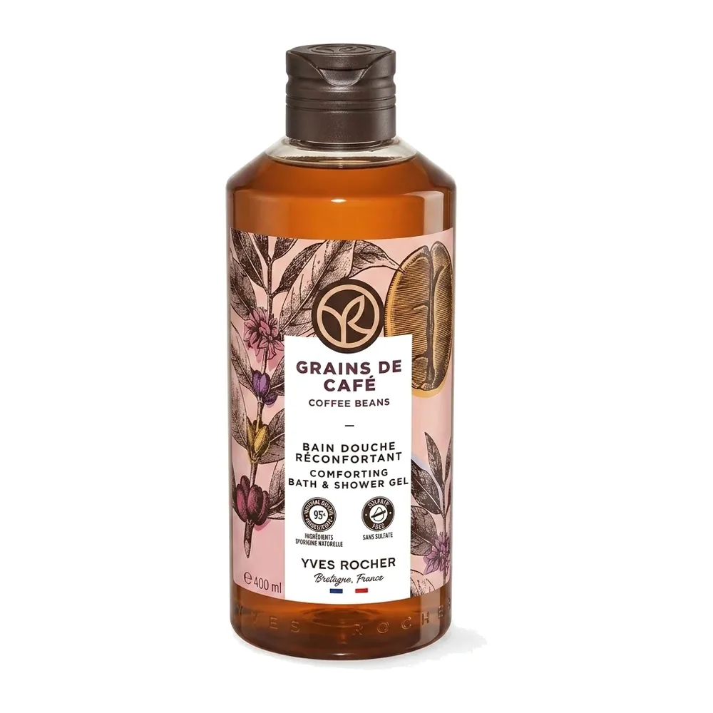 Yves Rocher – Grains de Café Bain Douche Réconfortant – Confort & Douceur – 400 ml